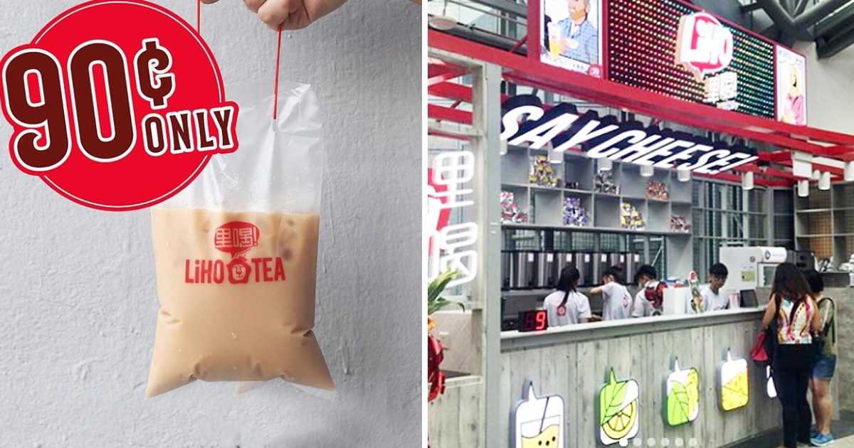 LiHo selling S$0.90 Milk Tea on weekdays at selected outlets