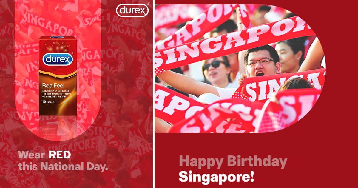 Durex Singapore celebrates National Day with cheeky post