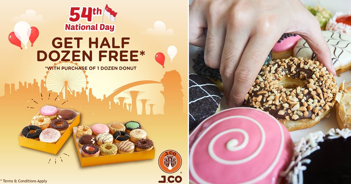 Free half dozen J.CO donuts when you buy a dozen today and tomorrow