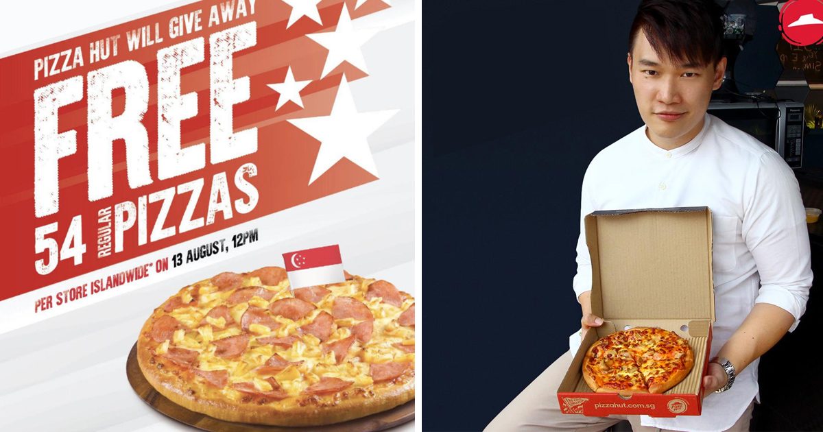 Pizza Hut Singapore to give away 54 Hawaiian pan pizzas for free on 13 Aug because National Day