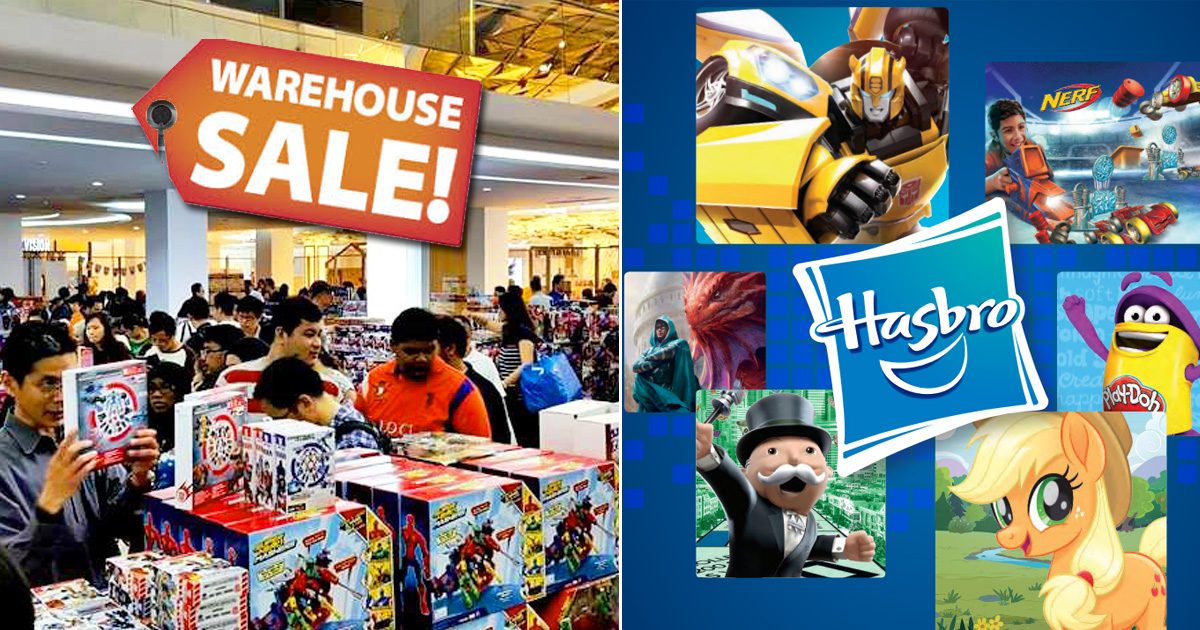 80% discount at Hasbro Warehouse Sale 2019 starting today