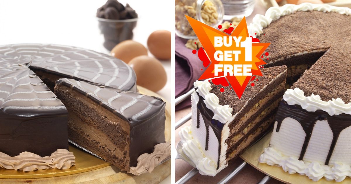 Secret Recipe is offering one for one whole cake till 14 September 2019 at selected outlets