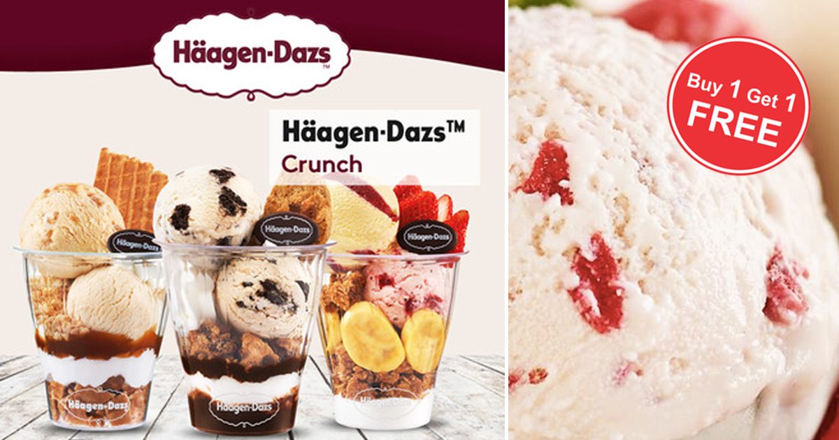 Haagen Dazs offers 1-For-1 ice-cream promotion at all outlets, on 19 May 2021