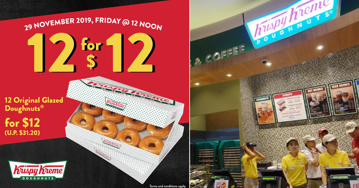 Krispy Kreme celebrates Black Friday by offering 12 donuts for S$12