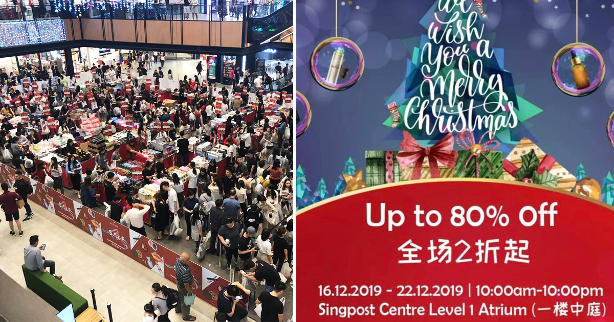 Up to 80% discounts on beauty products at Xmas Sale in SingPost Centre