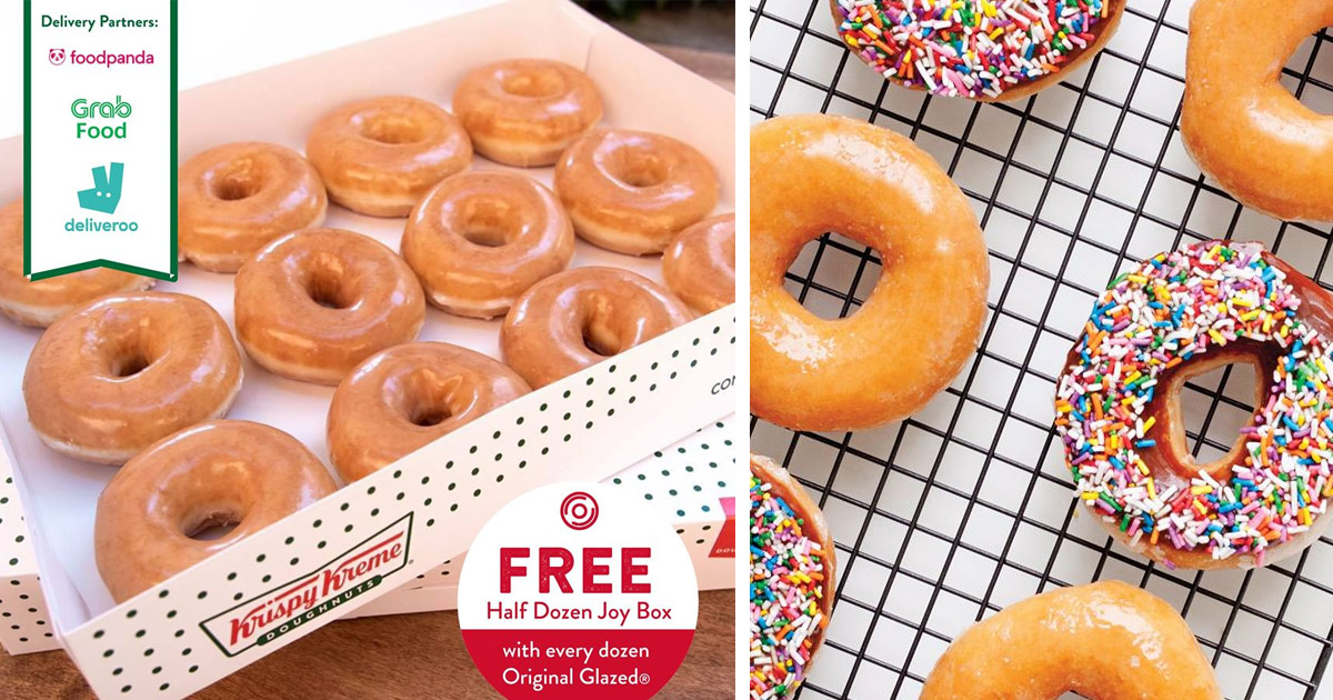 CB Phase 1 Promo: Krispy Kreme giving FREE half dozen doughnuts with every purchase of a Dozen Original Glazed