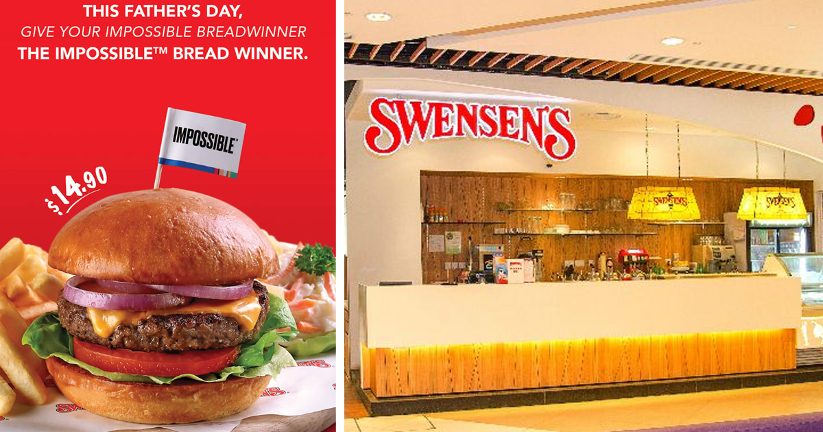 Swensens Singapore offers FREE IMPOSSIBLE Burger with minimum order of S$50