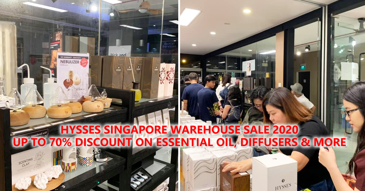 HYSSES Warehouse Sale from 9 – 12 Sept 2020, UP to 70% OFF essential oil, diffusers & more