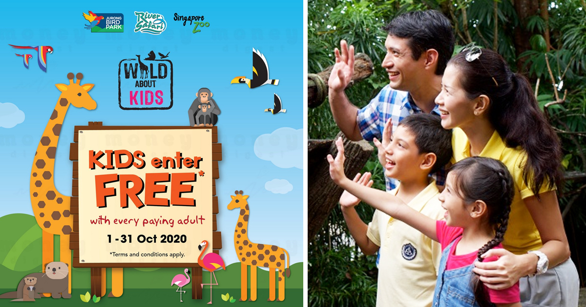 Free entry for kids to Singapore Zoo, River Safari & Jurong Bird Park for October 2020