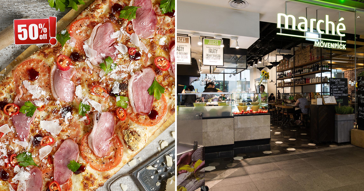 Marché Raffles City & JEM Offers Half Price promo on all pizzas on Mon & Tues 6pm onwards