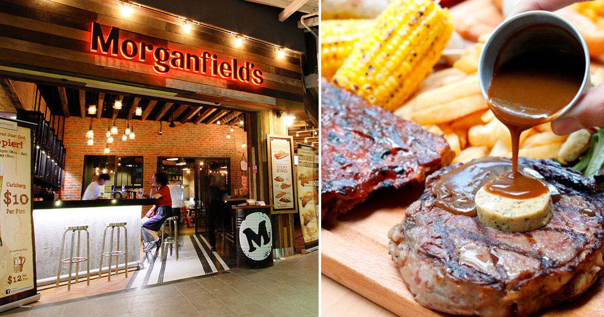 All Morganfield’s Singapore outlets offers 1-for-1 Ribeye Steak, from 1 Mar 2021