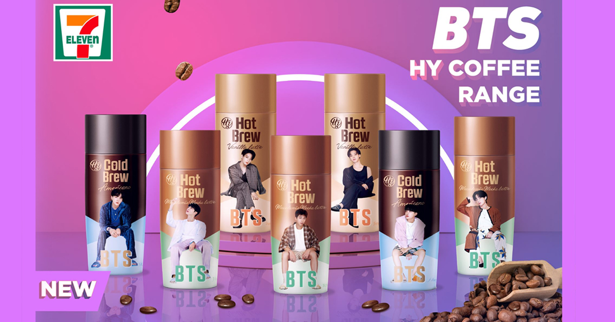 7-Eleven Singapore launches limited edition BTS-themed Coffee, 21 designs to choose from