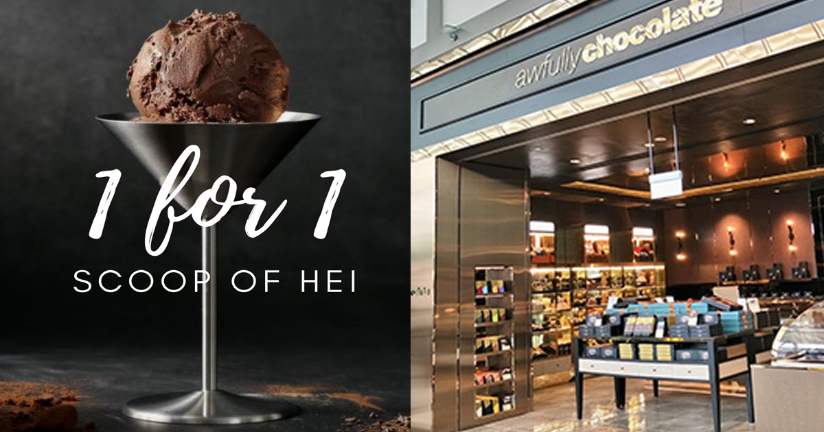 Awfully Chocolate celebrates World Chocolate Day with 1-For-1 scoop of Hei ice-cream deal, until 31 July 2021