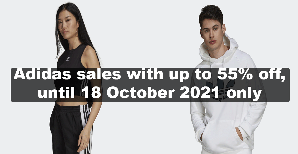 Get your favourite Adidas products up to 55% off, until 18 October only