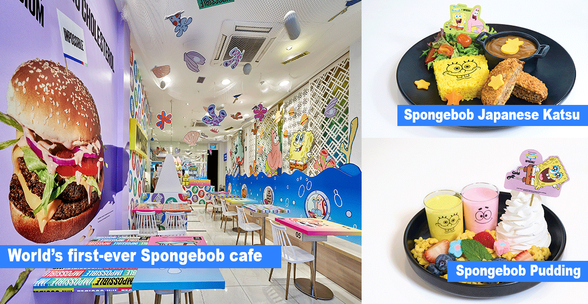 Kumoya launches the World’s First ever Spongebob pop-up cafe in Singapore, food from $7.90 onwards