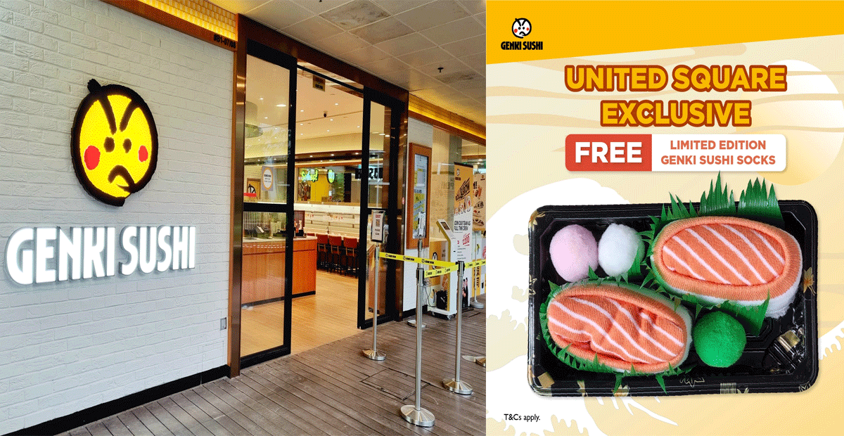 Genki Sushi United Square is giving out FREE limited edition socks