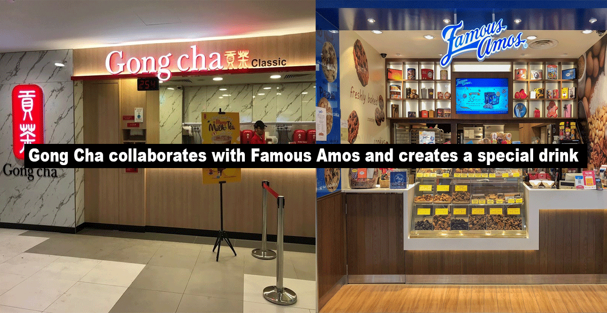 Gong Cha x Famous Amos collaboration: Earl Grey Milk tea with chocolate chip cookies for a limited-time only