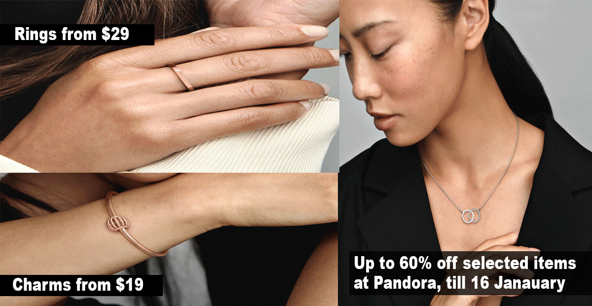 Pandora is having up to 60% off storewide, with items as low as $19 till 16 January 2022