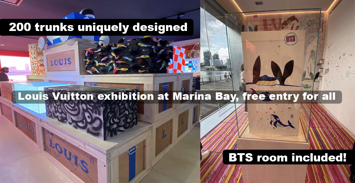 Louis Vuitton new pop-up exhibition at Marina Bay showcases over 200 trunks, including BTS