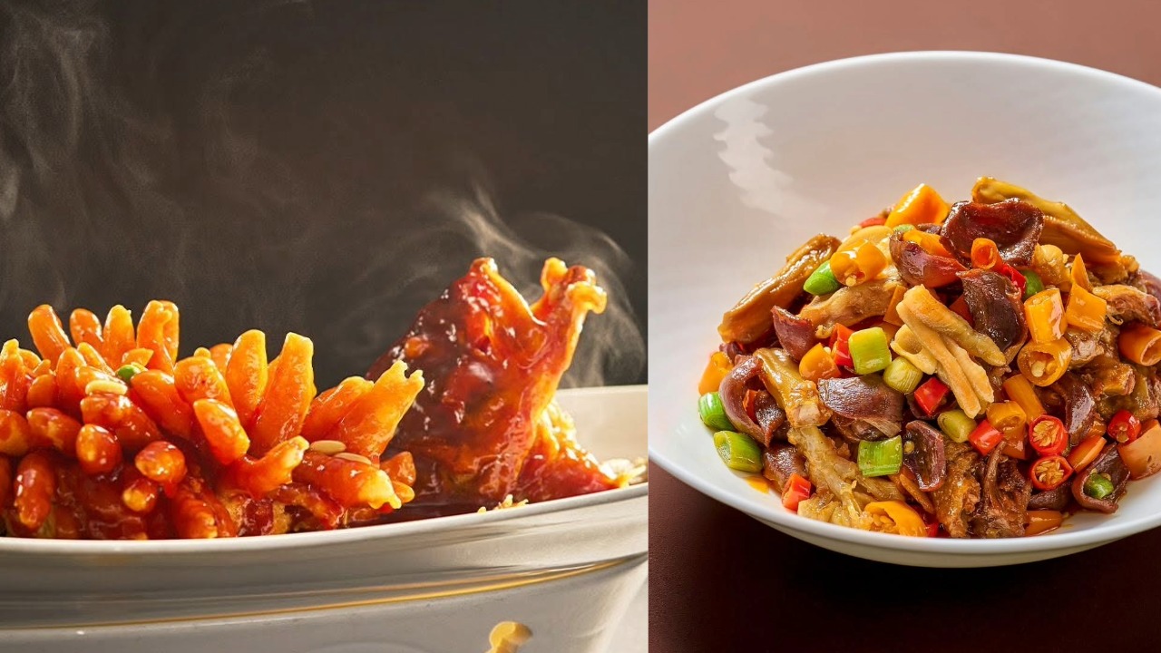 Peking Chamber dishes including lamb, sea cucumber, shrimp and Beijing snacks