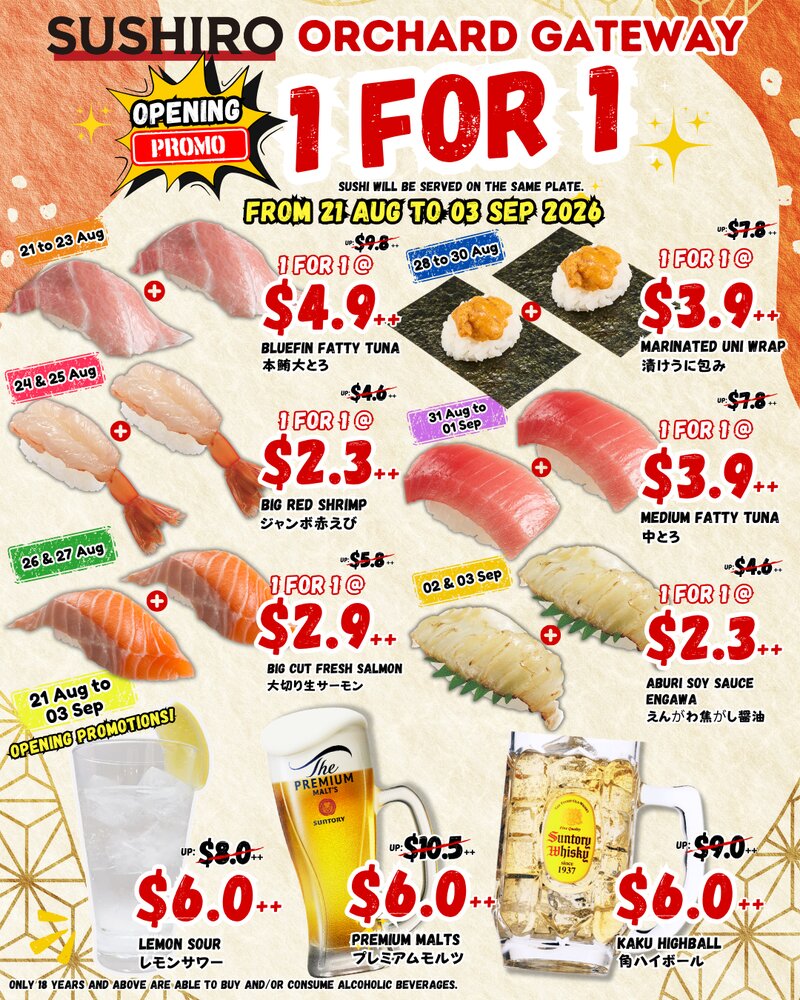 Sushiro Orchard Gateway opening promotion