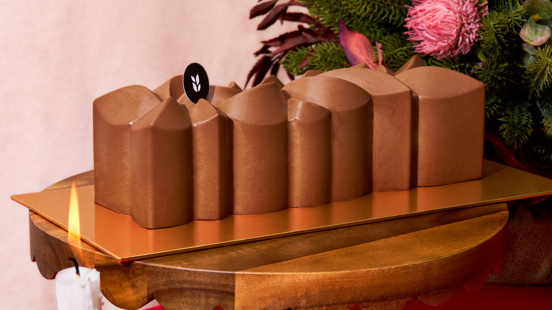 Grain Dark Cherry Cacao Log Cake